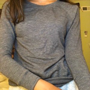 Gray sweater material long sleeve